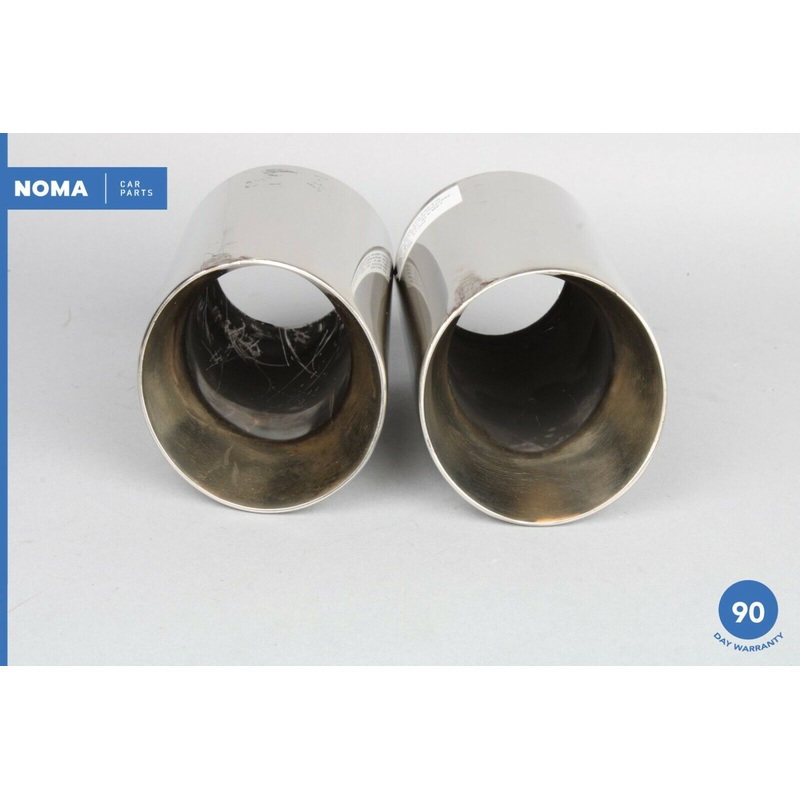 06-13 BMW 335i E92 E93 Rear Left & Right Side Exhaust Tip Set of 2 7553642 OEM