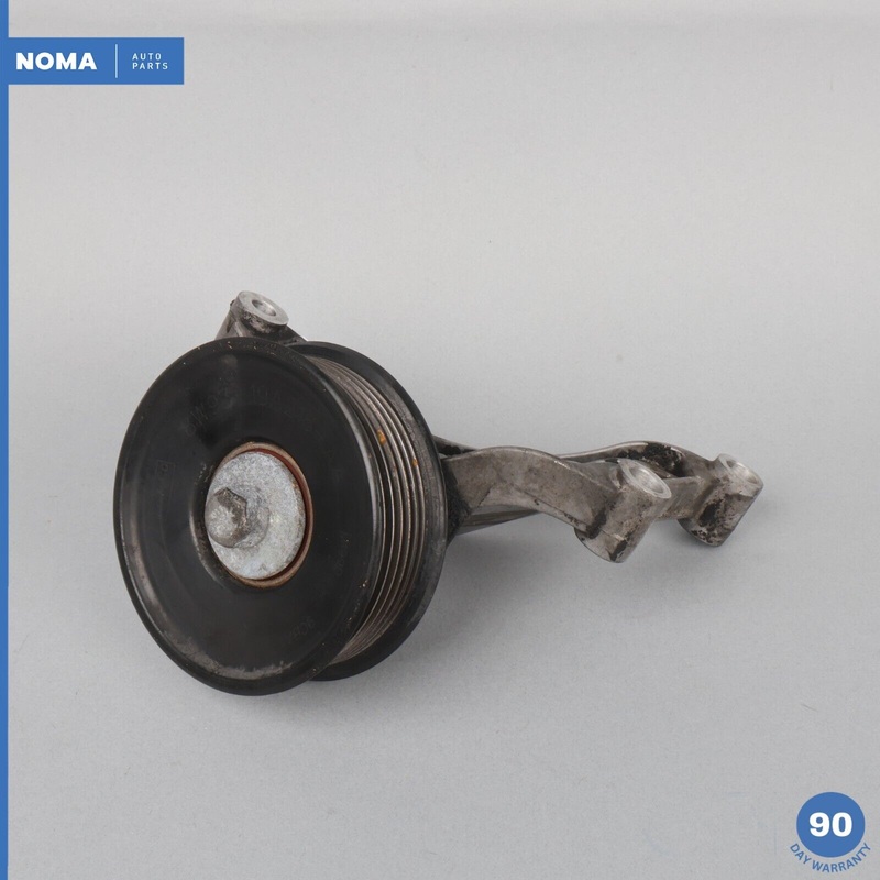 10-12 Jaguar XF X250 5.0L Engine Motor Lower Belt Idler Pulley w/ Bracket OEM