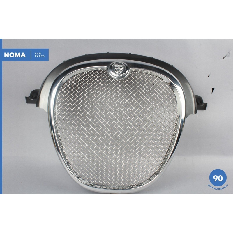 05-08 Jaguar S-Type X206 Front Bumper Radiator Grille Cover Chrome Gray OEM