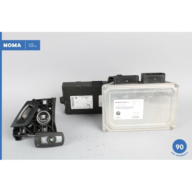 2007 BMW X5 E70 4.8L ECU ECM CAS3 Control Module w/ Ignition & Key Fob OEM