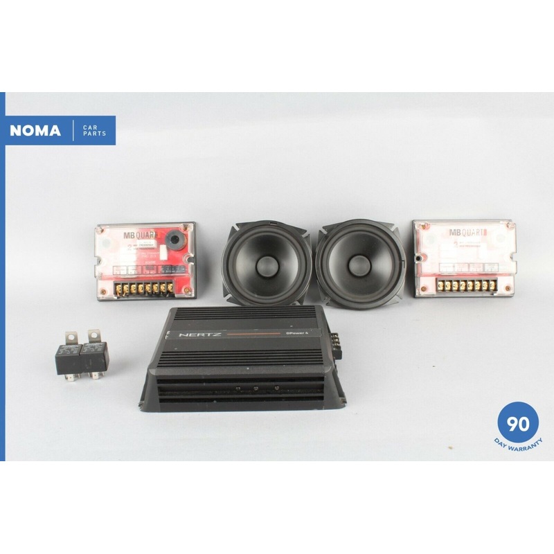 99-02 BMW Z3 E36 Radio Audio Amplifier w/ Door Speaker & Crossover Set Hertz