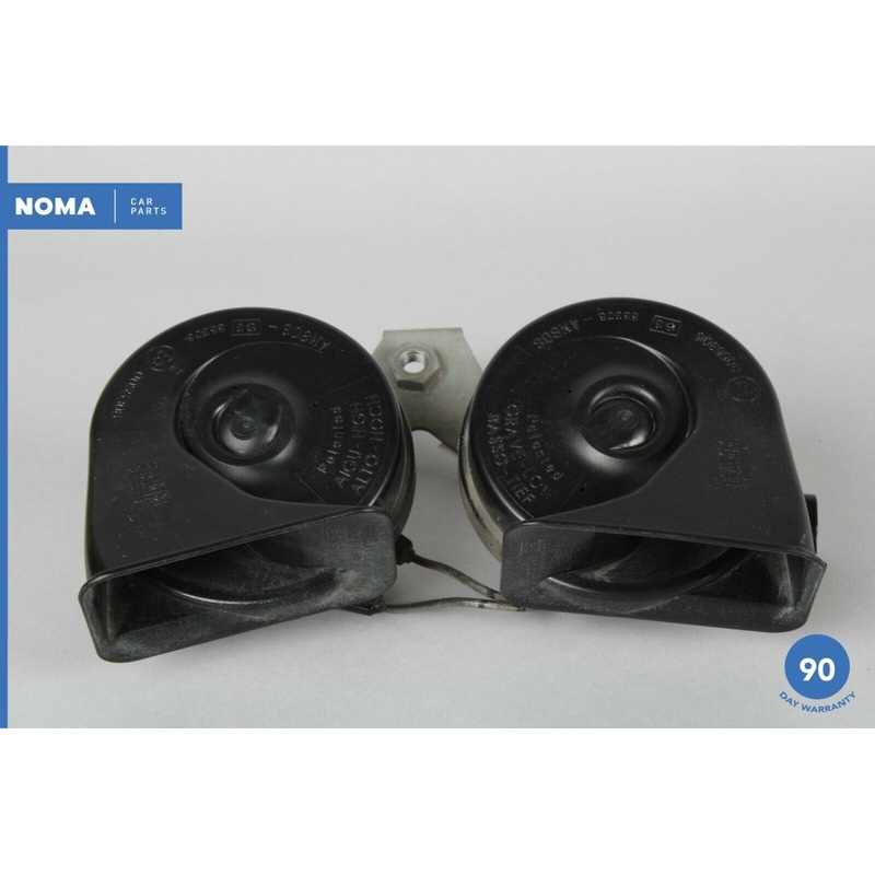 03-04 Jaguar S-Type X202 Right Left High Low Tone Signal Horn Set of 2 OEM