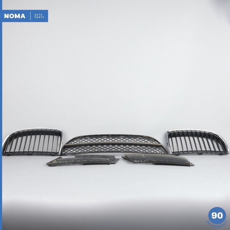07-08 BMW 328i E90 E91 Front Right & Left Bumper Grill Grille w/ Vent Set OEM