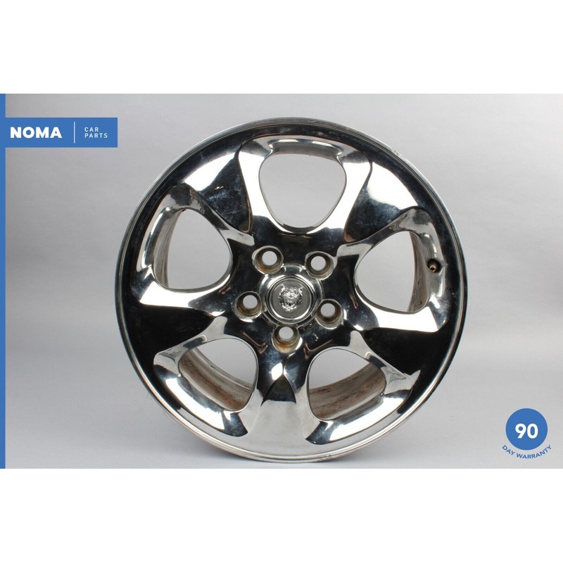 00-02 Jaguar S-Type X200 7.5Jx1616"  5 Spoke Chrome Road Wheel Rim OEM