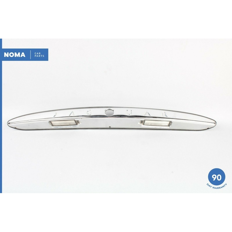 00-06 Jaguar XK8 X100 Rear Trunk Lid Finisher Panel Trim w/ Lights & Button OEM