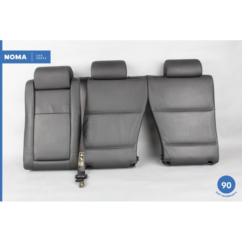 00-06 BMW X5 E53 Rear Upper Seat Cushion w/ Headrest & Armrest & Belt Black OEM