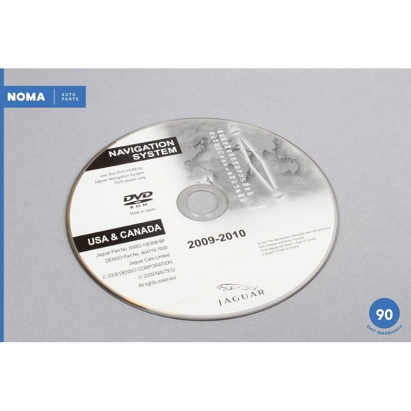 09-10 Jaguar XK XKR X150 Navigation System Disc DVD USA Canada 6W8310E898BF OEM