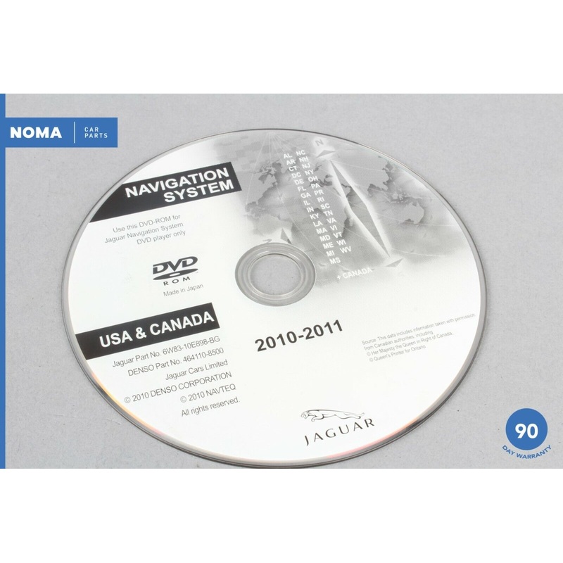 10-11 Jaguar XF XFR X250 Navigation System Disc DVD USA Canada 6W8310E898BG OEM